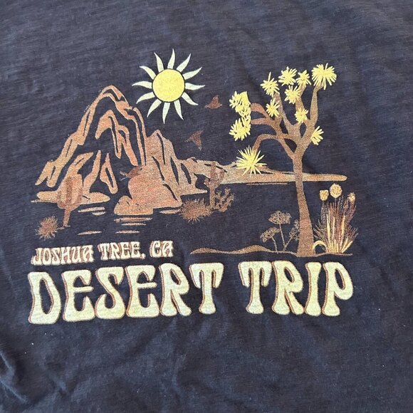Joshua Tree CA Baby Tee Capped Sleeves Desert Trip Size XS Mock Neck Gorpcore - Picture 2 of 9